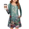 Girls' Long Sleeve Dress - Color Pocket Dress
