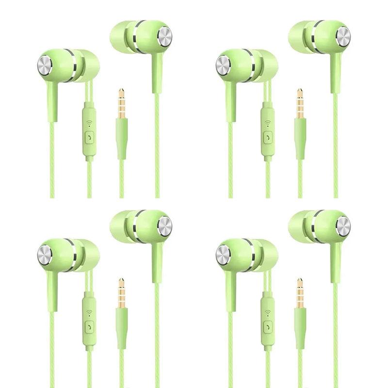 1/2/3/4Pcs Universal 3.5mm Wired Headphones Sport Earbuds with Bass Phone Earphones Stereo Headset with Mic Volume Control