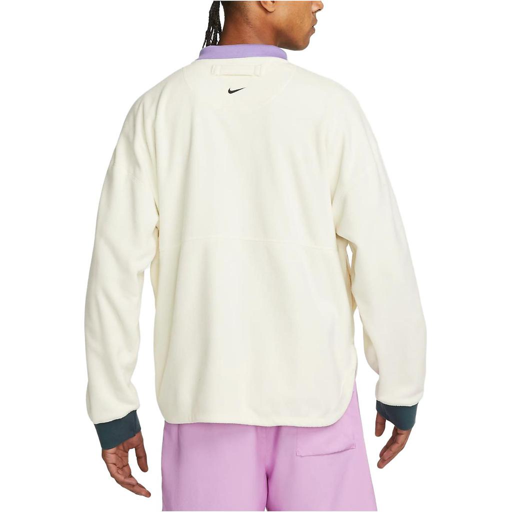 Nike X Naomi Osaka Collaboration SS23 Color Block Casual Long Sleeve Polo Shirt Men Polo Shirts Coconut-Milk DX1811-113