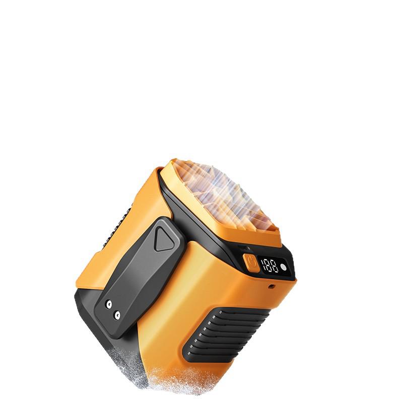 Portable Rechargeable Neck and Waist Fan with Large Capacity, Outdoor Lighting, and Long Battery Life