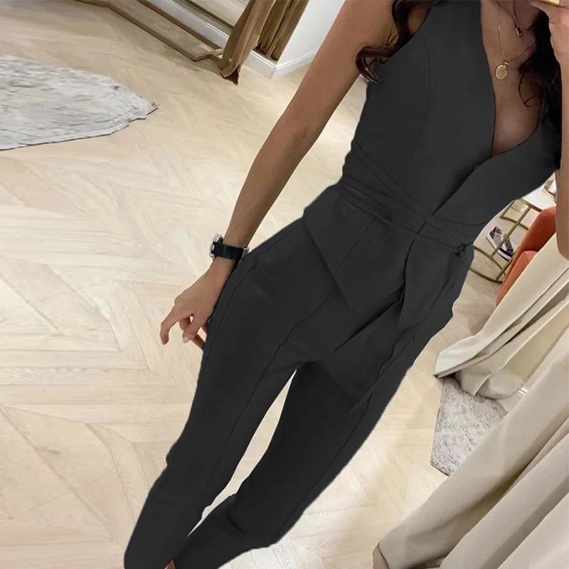 2026 Kadın Yazlık Moda Takım: Bel Sıkılaştıran Yelek ve Dar Pantolon İki Parçalı Set
