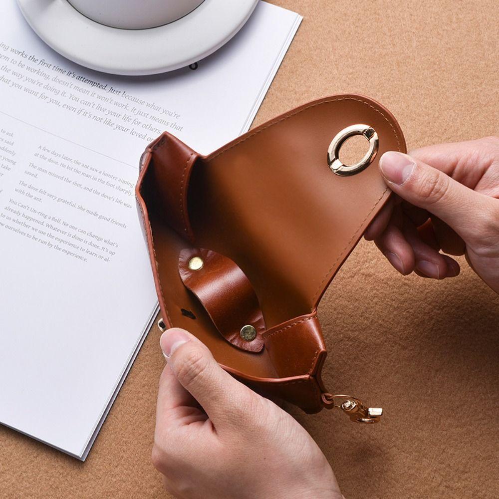 Hanging Neck Glasses Storage Bag Leather Soft Glasses Case Sunglasses Case  Eyeglasses Accessories