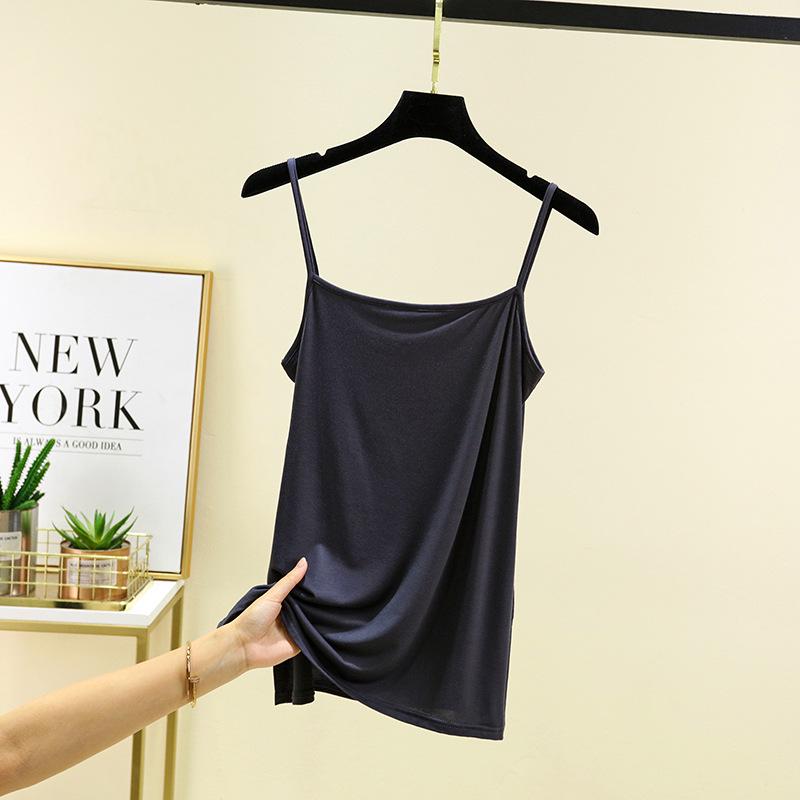 

Women s Plus Size Slimming Modal Camisole - Spring/Summer Innerwear, Short, Sexy Base Top for Students 2XL [130-145 lbs]