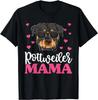 Camiseta Fofa Mama Rottie Rottweiler, Presente Dia das Mães Mãe de Cachorro Camiseta Unissex
