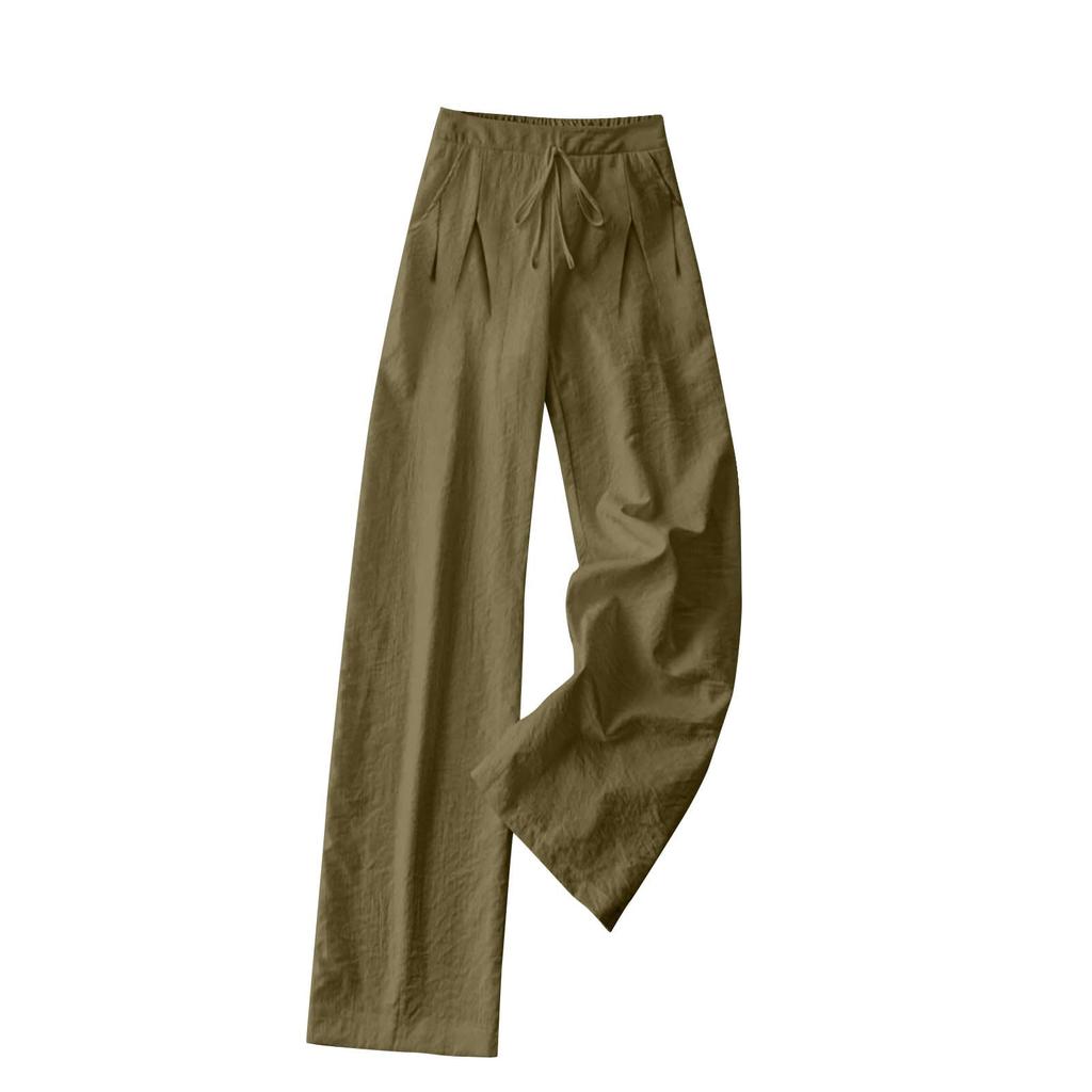 Damen Casual Loose Hosen Gerade Weitbeinige Hosen Freizeithosen