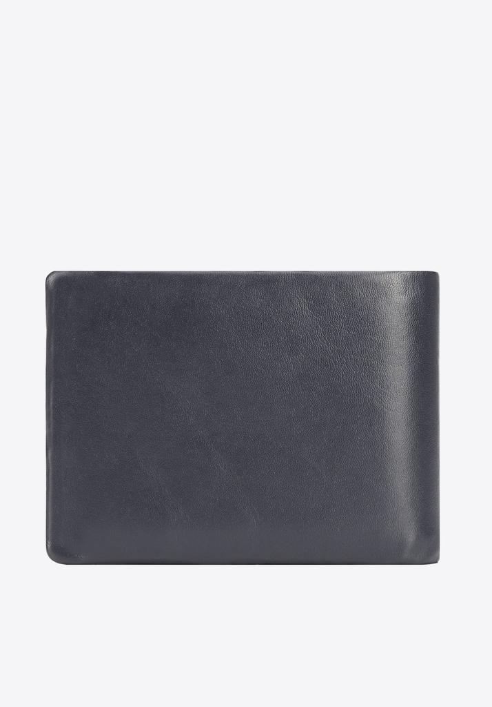 Cartera de Cuero para Hombre Wittchen Sin Cierre, Horizontal, Azul Marino Oscuro, Cuero Natural