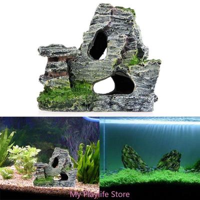 Akvárium Ornament Rock Mountain Kamenná jeskyně Dekorace akvária pro malé terény pro plazy