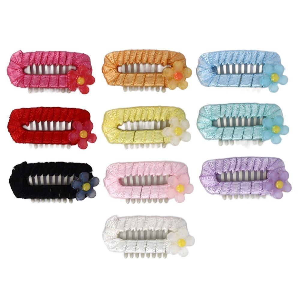 10Pcs Organza Bow Dog Hair Clip Light Weight Pet Head Flower Pet Hair Accessory Daily Wear
