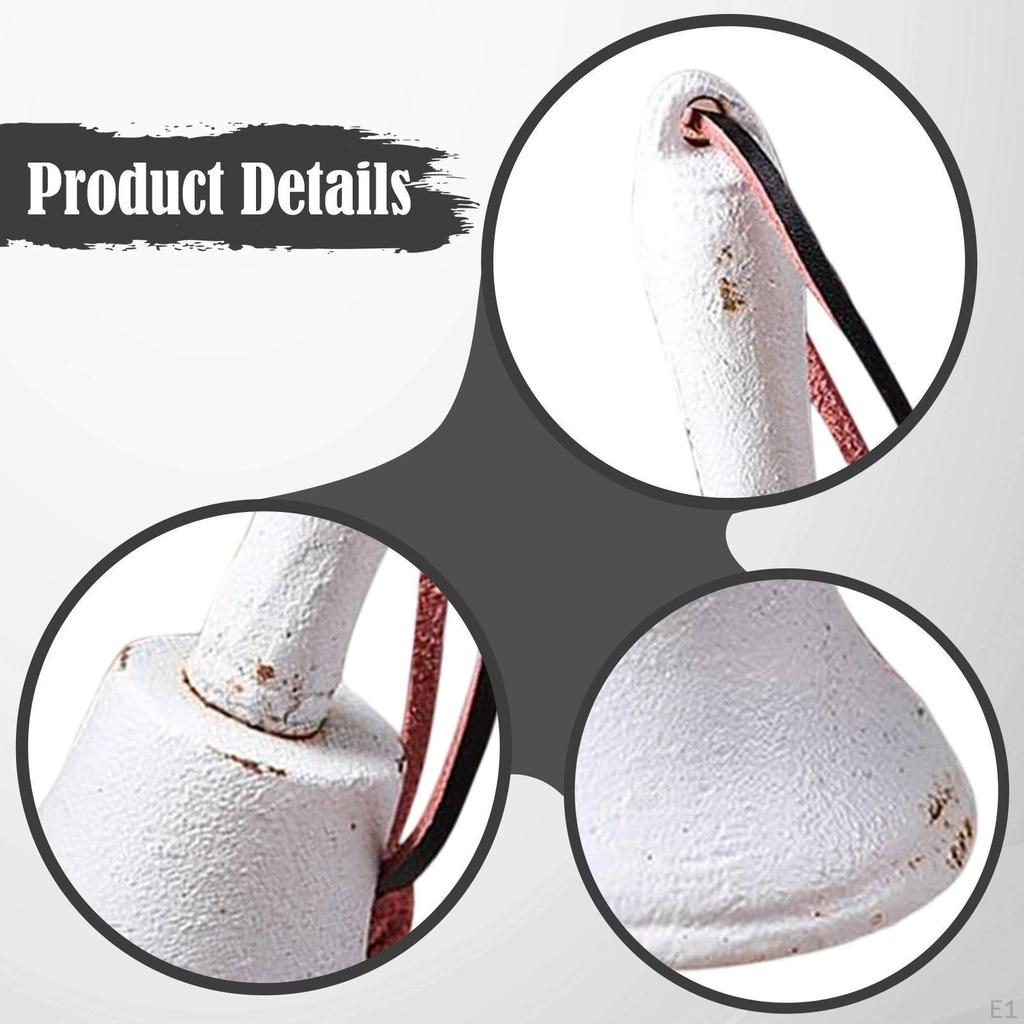 Hand Bell Call Dinner Hotel Iron Material Decorative Accent Hanging Rope Suitable for