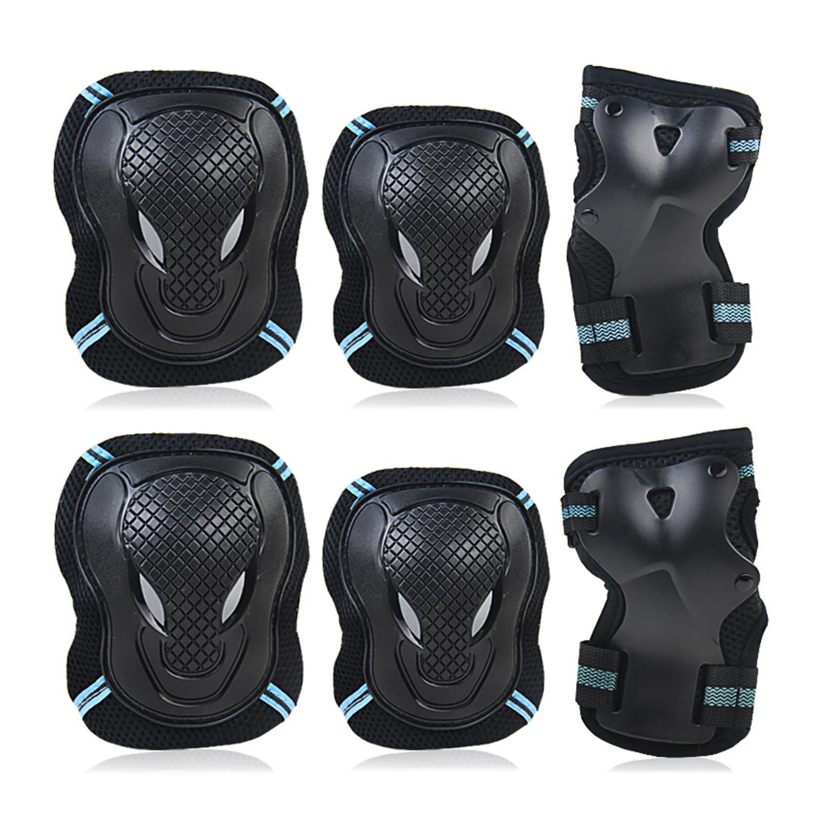 

ENN LLC Детский защитный комплект для 6-предметных велосипедов и т.д.. (Синий, М) синий