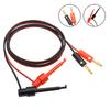 1 Pair 4Mm Banana Plug To Electric Hook Clip Test Cable Gold Plated 1M For Multimeter Test Leads Wire Connector Red Black