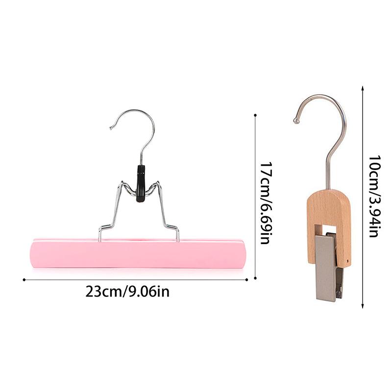 Wooden Wig Clips No Mark Non Slip Pants Hangers Clothing Store Display Skirt Clips Wooden Hair Clips Women Wardrobe Organizer