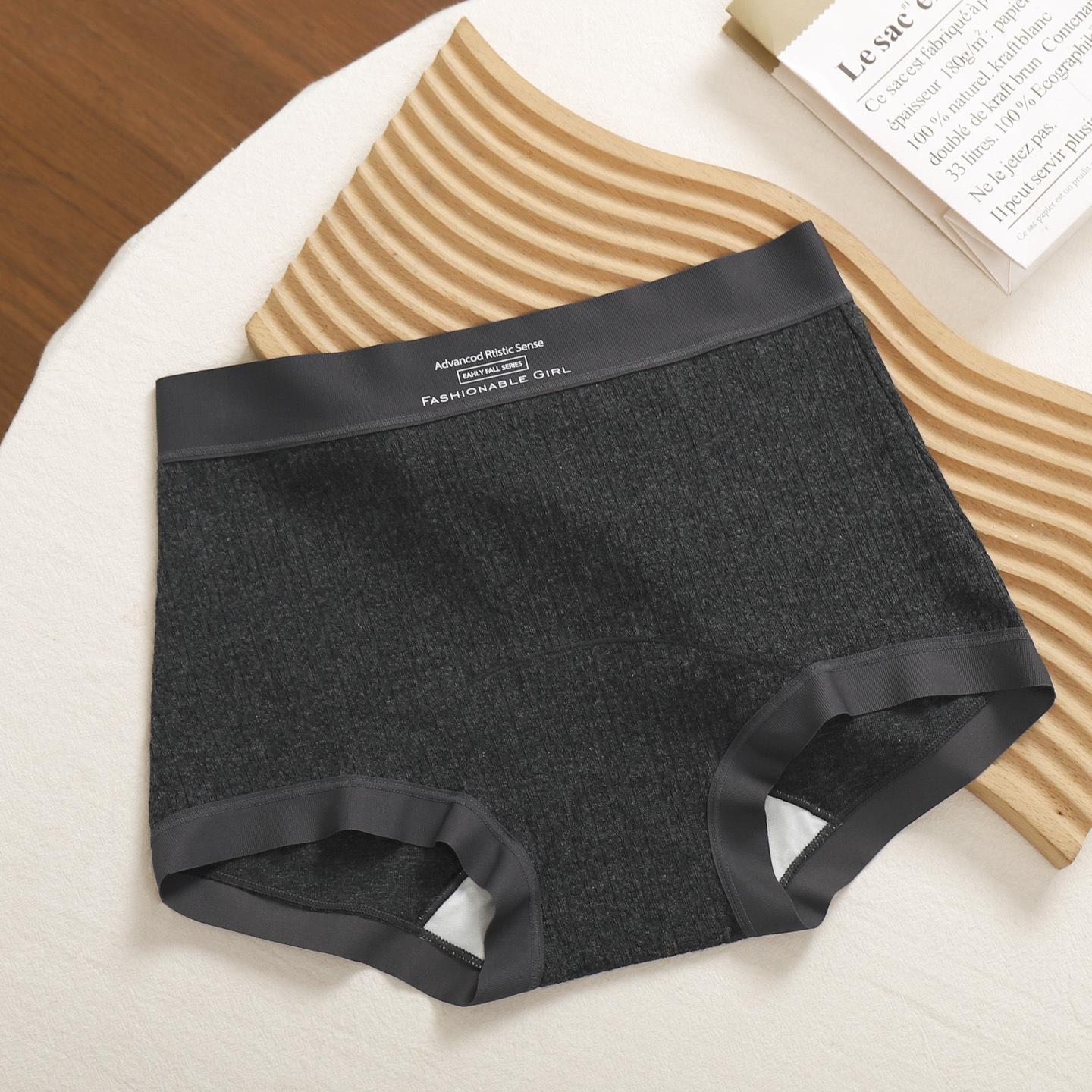 

Женские осенне-зимние матовые спортивные трусы-слипы с удлиненной ластовицей, средней посадки, бесшовные, плоские 3XL серый/чёрный