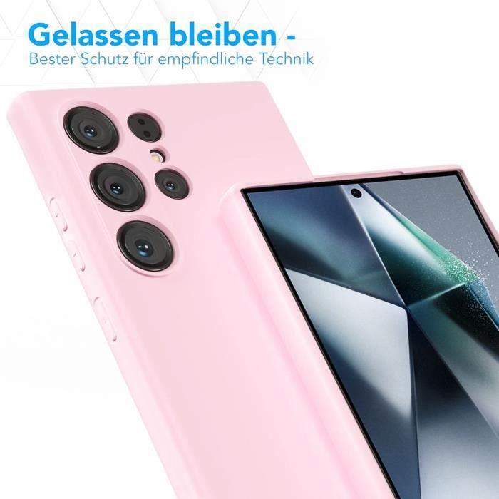 Coque de protection - Samsung - Galaxy S24 Ultra - Silicone Liquide - Rose Clair - Ultra Slim