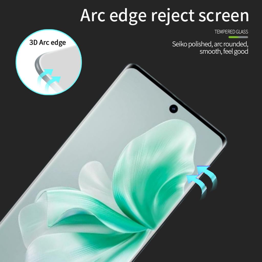 PINWUYO For vivo S18 5G/S18 Pro 5G Screen Protector HD Clear Tempered Glass Film Full Glue 3D Hot Bending