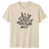 Elegant Botanical Line Art Floral Unisexs TShirt Minimalist Flower