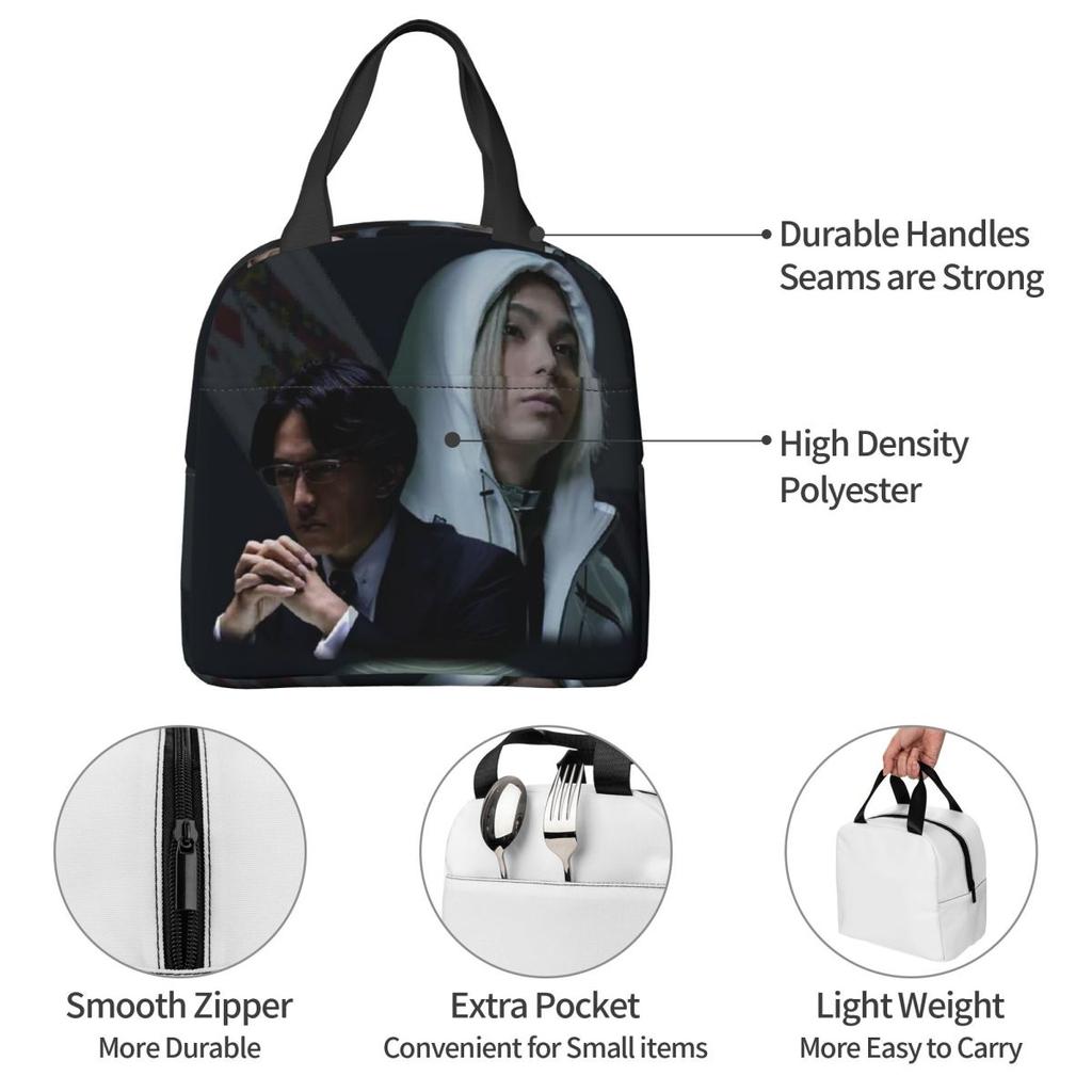 Alice In Borderlanded Poker Thriller Drama Insulated Lunch Bag for Women Kids Portable Food Boxes Thermal Lunch Box Tote