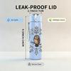 1PC Owl Autumn Leaf Wreath Print 750ml Color Plastic Sports Water Bottle Leakproof Flip Straw Lid Suitable for Sports Office Home Use