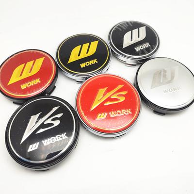 4pcs 60mm Wheel Center Hub Caps VS W Work Universal Rims Dust-proof Cover Hubcaps Emblem Car