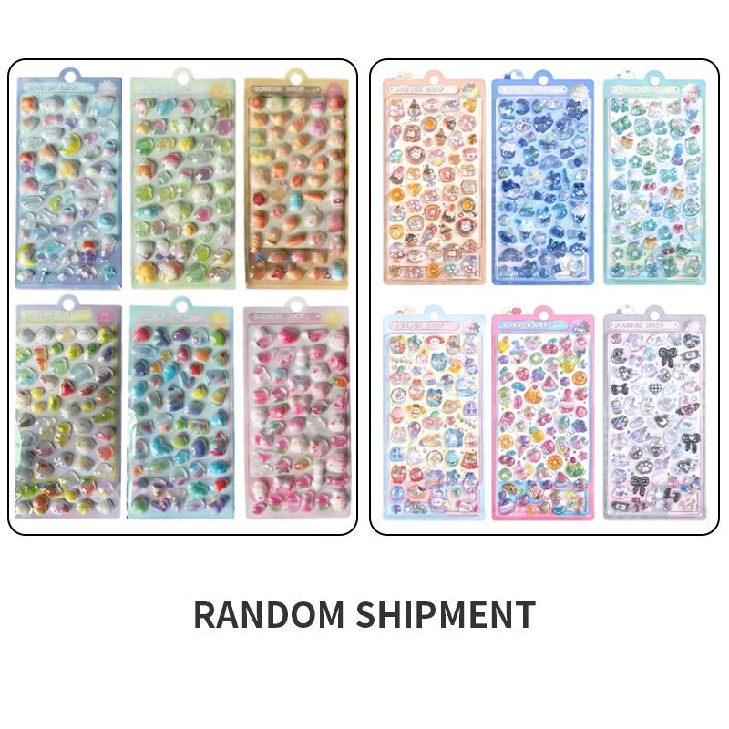 Cartoon Candy Fruit Ice Cream Animal Vegetable 3D Stickers For Scrapbooking Diy Crafts Nail Decorations And Stationery Stickers
