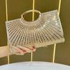 Luxury Evening Clutch Bag With Sparkling Waterdiamond Chain For Formal Events