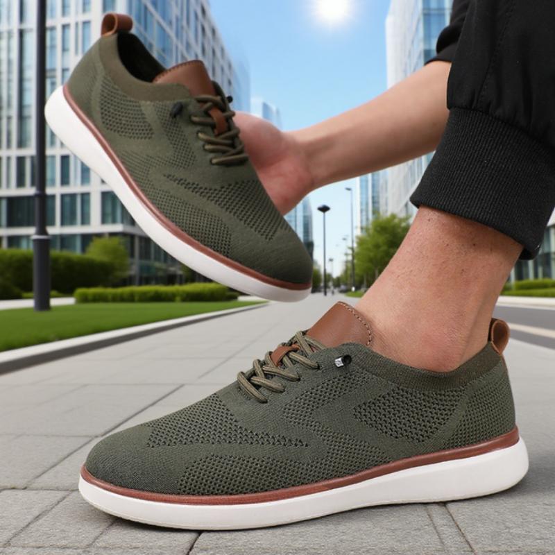 Men'S Sneakers Knitted Mesh Breathable Fashionable Flat Shoes Trendy Breathable Multifunctional Street Casual Versatile Shoes