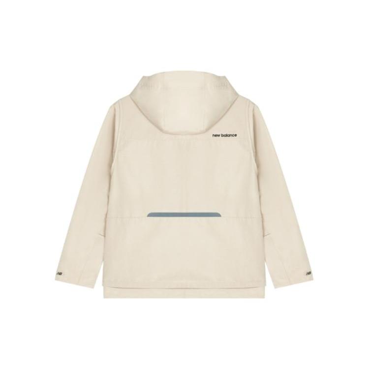 New Balance Jackets Unisex Beige Stand Collar Moderate Straight Fit 5AC37233-BEI