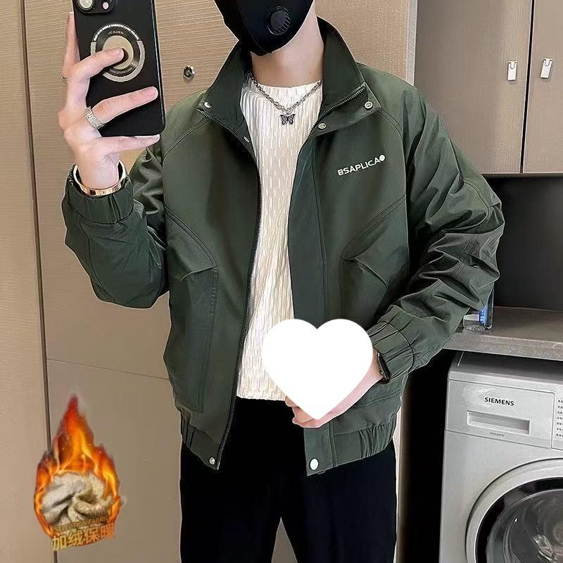 2025 Trendy Men's Hipster Embroidered Workwear Jacket, Spring/Autumn Style Casual Top