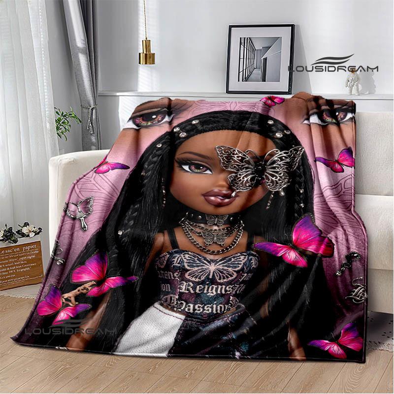Bratz kawaii printed blanket Picnic blanket Warm blankets Outdoor Blanket Home bed linings blankets for beds Birthday Gift