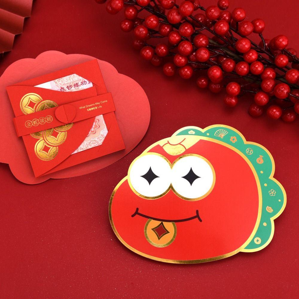 Chinese Style Lucky Money Packets Zodiac Snake Hongbao Cute Bless Pocket  Celebration