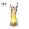 Desktop Ambient Lighting Guardian Angel Night Light, Small Prayer Reading Playing Music Peaceful Home Accents Figurine with LED Light for Desk, Table,