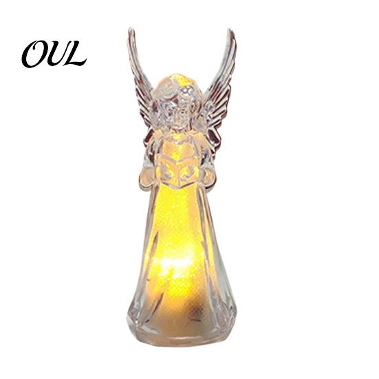 Desktop Ambient Lighting Guardian Angel Night Light, Small Prayer Reading Playing Music Peaceful Home Accents Figurine with LED Light for Desk, Table,