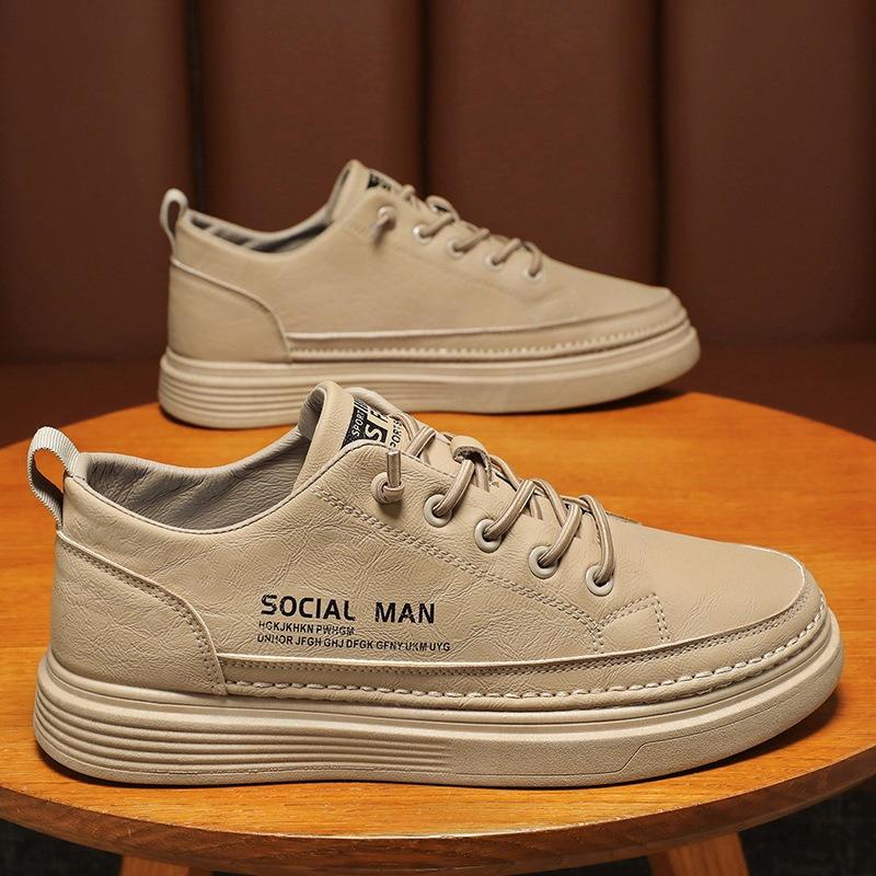 Spring men's shoes new breathable thin shoes men's versatile waterproof leather shoes sports and leisure board shoes trendy shoes