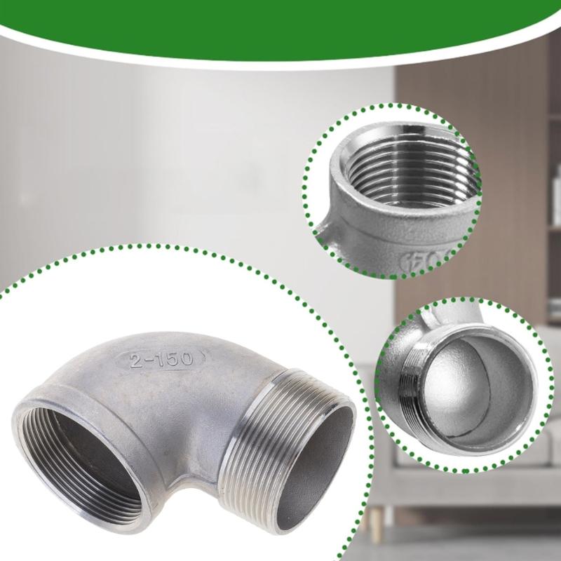 Industrial Steel 2 Inch NPT Elbow Connector 90 Degree Male Female Threaded Fitting Upgrades for High Pressure Plumbing