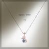 925 Sterling Silver Zircon Bear Star Charm Pendent Necklace For Women Girls Party 2021 Jewelry Choker Collar Chains Necklace