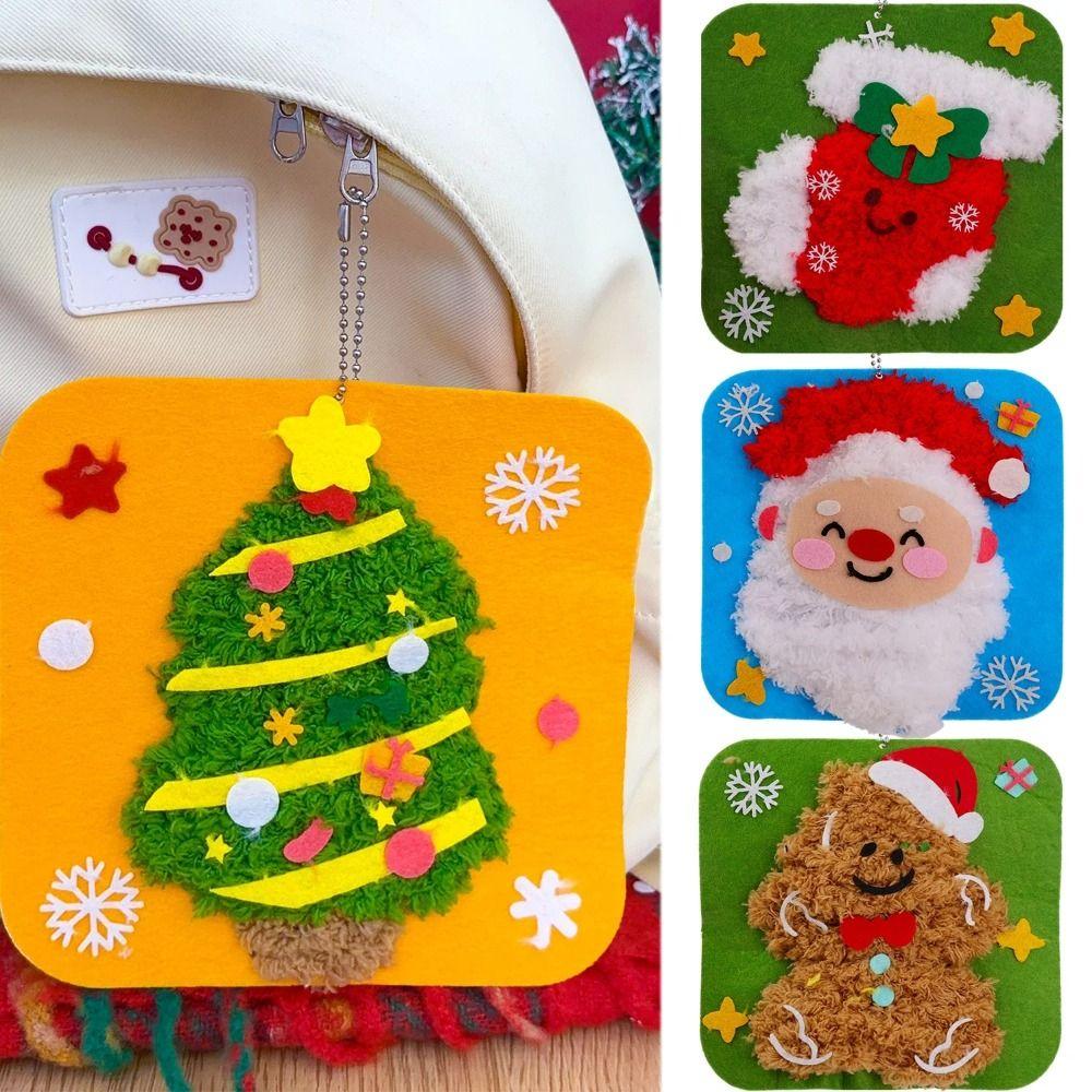 Non-Woven Fabric Christmas Sewing Kit Beginner Friendly Fun Threading Christmas Sewing Projects Handicrafts