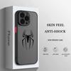 Spider-Man Iron Man LOGO Für iPhone 17 Air 16E 16 15 14 13 12 11 8 7 mini Pro Max Plus Matt Durchscheinend Weiche Handyhülle