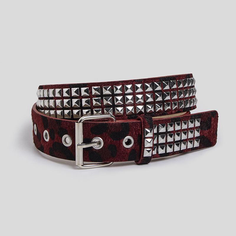 Youth Animal Print Belt With Alloy Pin Buckle And Vintage Finish For Daily Fashion