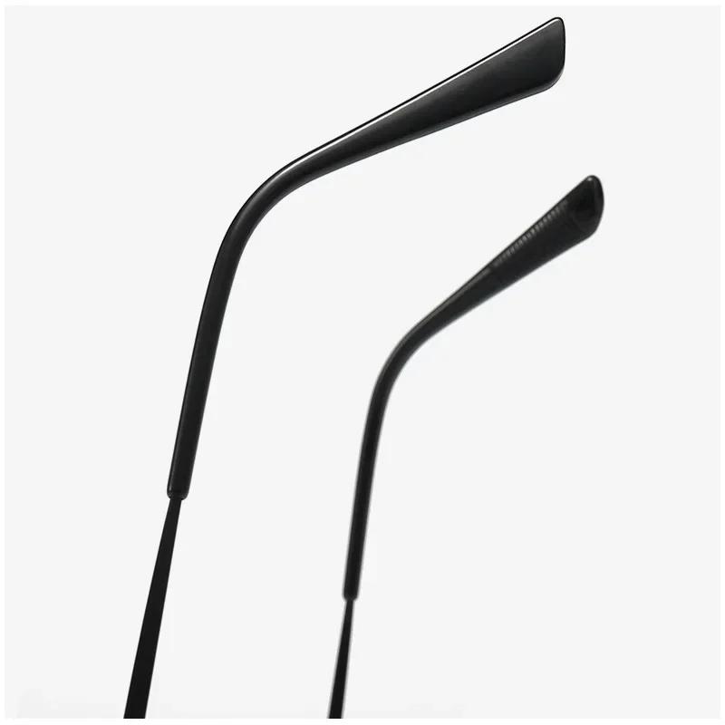 Blue Light Blocking Lens Eye Protection Eyeglasses Fashion Double Beam Metal Glasses Trend Retro Plain Face Eyewear Men