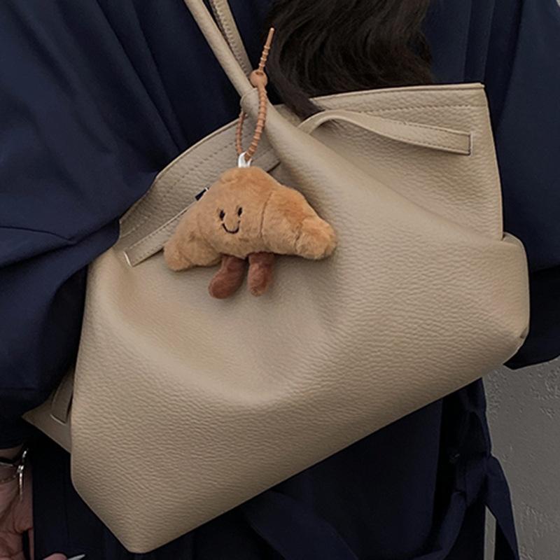 Francouzská retro taška pod paži, Módní a vysoce kvalitní ruční taška přes rameno, Taška na dojíždění s vzorem liči