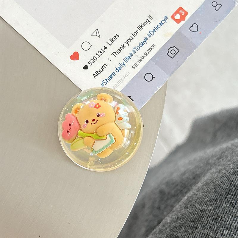 Wind Girl Heart Flower Bow Bear Transparent Airbag Mobile Phone Holder Paste Desktop Watch Chasing Drama