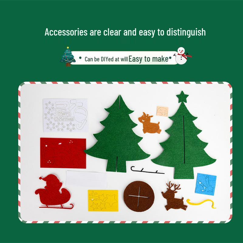 Handmade DIY Christmas Tree Ornament for Kids - Kindergarten Holiday Scene Decoration