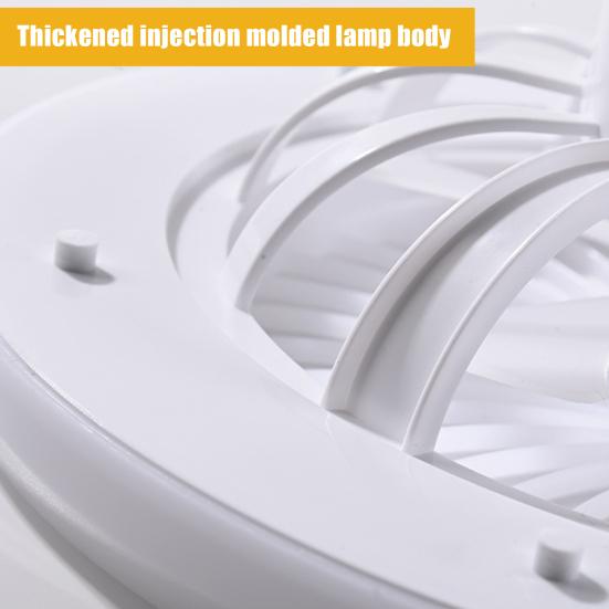 Geschlossener Deckenventilator mit Lichtfernbedienung, 3 Geschwindigkeitsstufen, geräuscharm, energiesparend, E27, Mini-Deckenventilator ohne Flügel, LED-Lampe