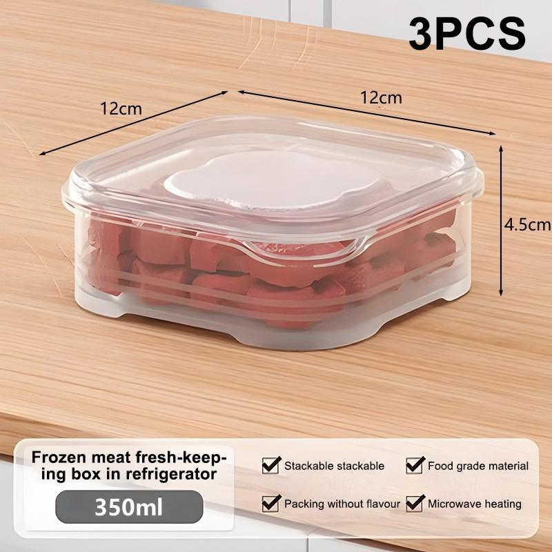 1/3/5/10pcs Refrigerator Box Frozen Meat Sub-Package Fresh-Keeping Box Freezer Kitchen Storage Sub-Grid Food-Grade Sealed Boxes