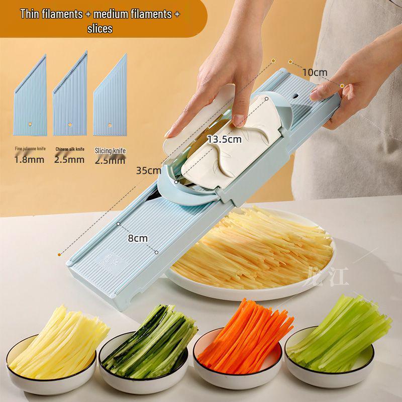 Commercial Handheld Potato Grater & Slicer with Hand Guard for Restaurants and Canteens