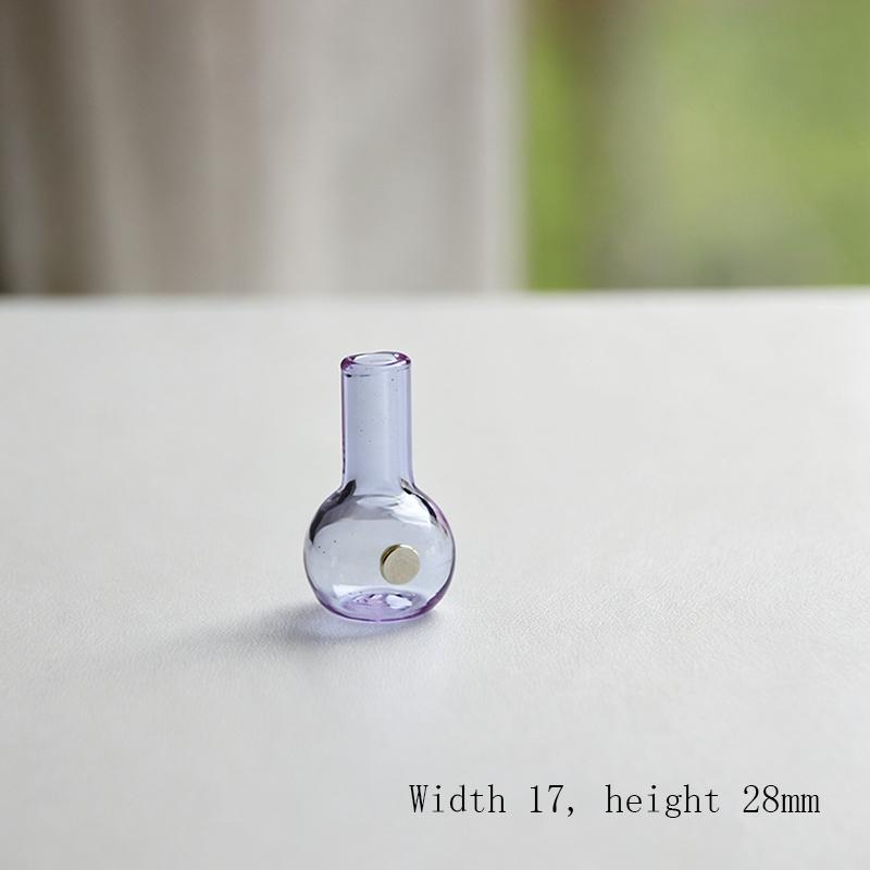 Mini Glass Vase Fridge Magnet 3D Micro Landscape Decorative Plant Pot Magnet For Refrigerator Kitchen Living Room Ornament