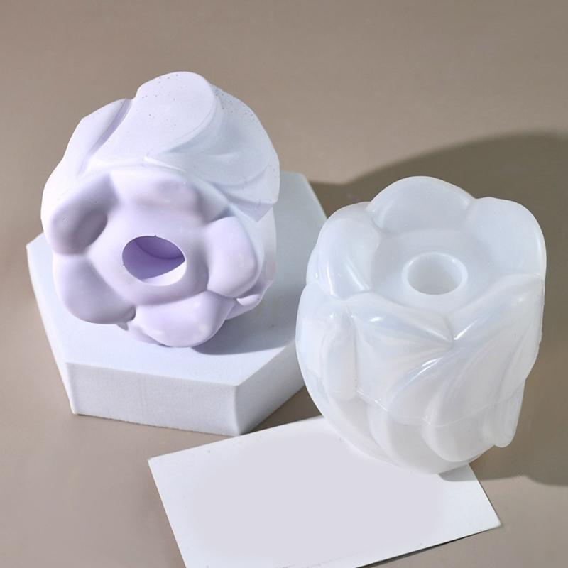 Multipurpose Flower Candle Stand Sturdy Silicone Plaster Mold for Elegant Home Decoration Wedding and Festive Occasions