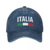 Summer Dad Italia Italy Italian Flag Baseball Cap Casual Sun Hat Outdoor Denim Cap Hats