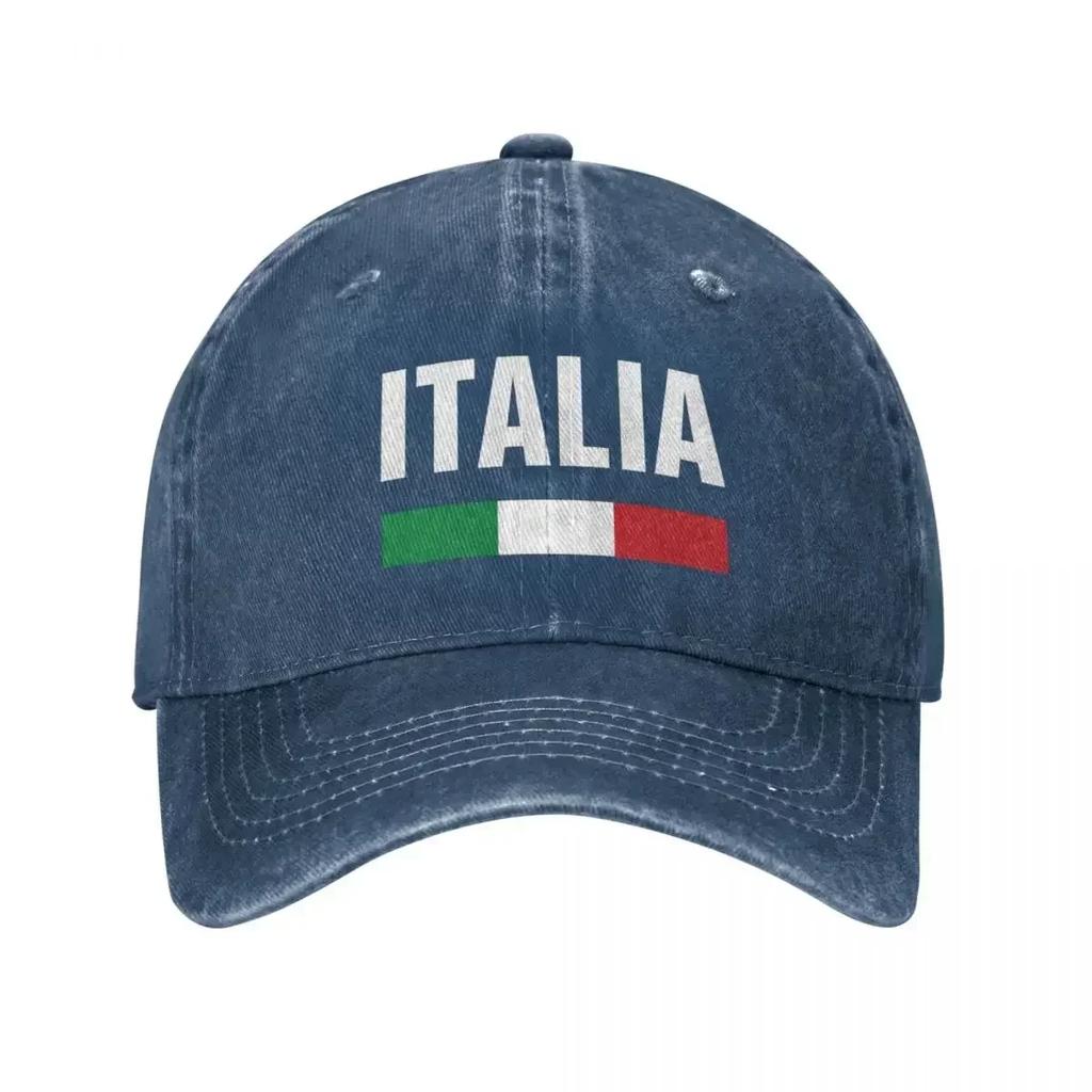 Summer Dad Italia Italy Italian Flag Baseball Cap Casual Sun Hat Outdoor Denim Cap Hats