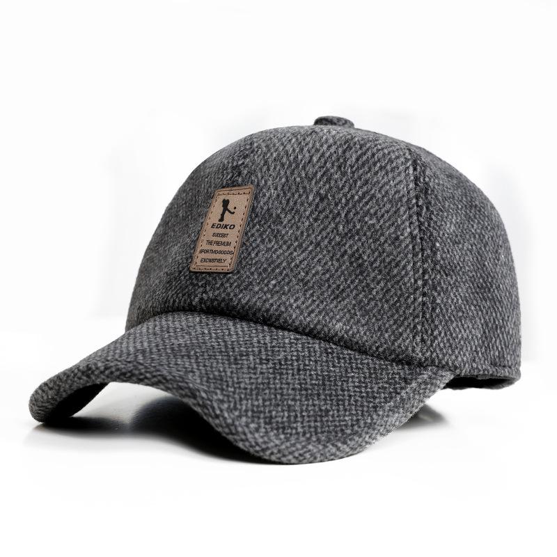 Thickened Winter Baseball Cap with Ear Protection for Middle-Aged and Elderly Men